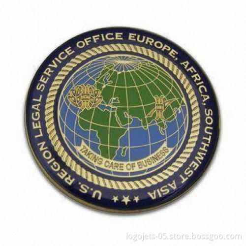 Copper Stamped Coin with Acrylic Paper Weight